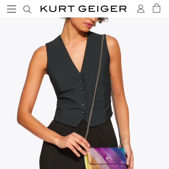 Kurt Geiger London Kensington leather chain wallet - Picture 6 of 7